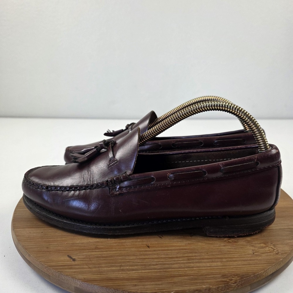 G.H. Bass & Co. Weejuns Shoes Mens Size 8.5 D Brown Leather Tassel Dress Loafers